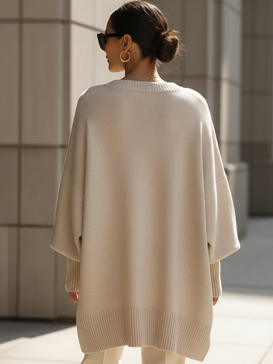 Anneta | Oversized poncho trui