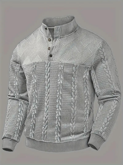 Heere | Lange Mouw Henley Trui Met Strepen
