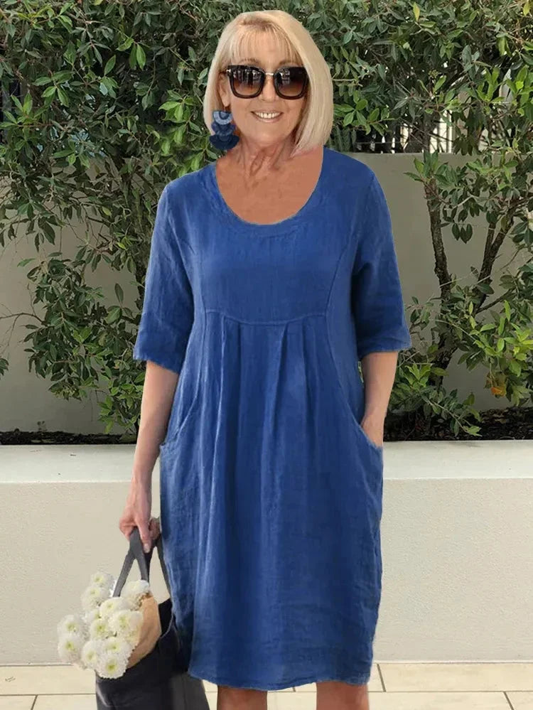 Renée | Tuniek Midi-Jurk met Zakken