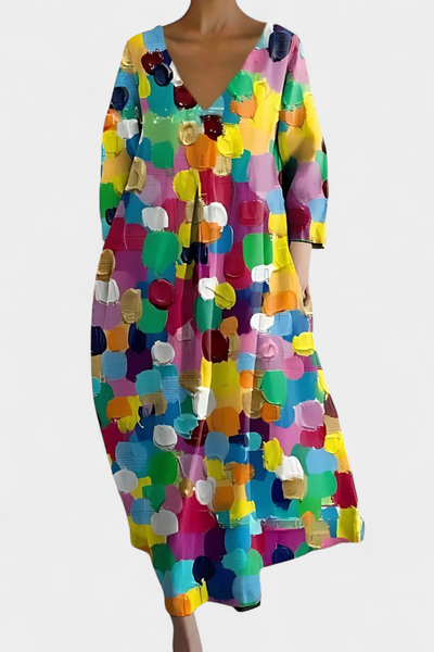 Claire | Comfortabele jurk met elegante V-hals