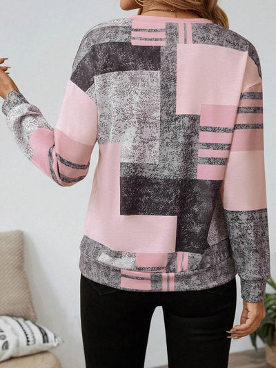 Marisa | Trui met grafische print en ritssluiting