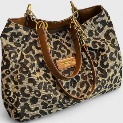Valérie | Grote tas met elegante luipaardprint
