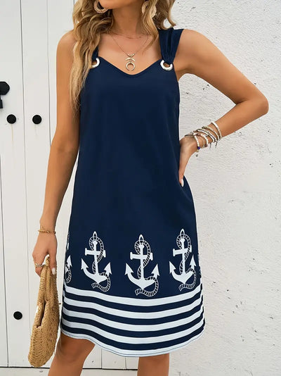 Noelle™ – Zomerjurk met Anker Print