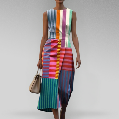 Nadine | Jurk met Geometrische Print en Luchtige Pasvorm