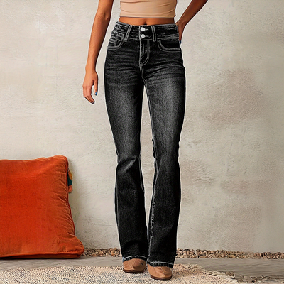 Dianne | Trendy Hoge Taille Flared Jeans