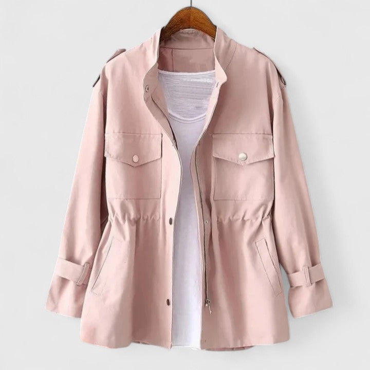Claudette | Elegante double-breasted jas met ceintuur