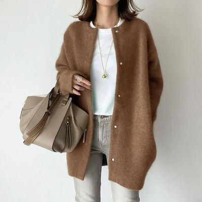 Geneviève | Lange cardigan van zachte wol