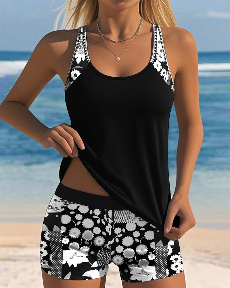 Sabrina | Zwemset met bloemenprint en comfortabele top