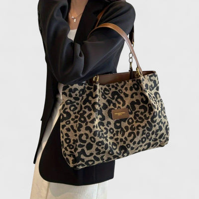 Valérie | Grote tas met elegante luipaardprint
