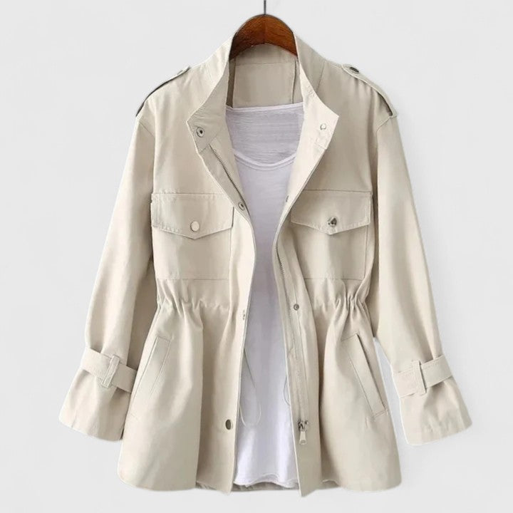 Claudette | Elegante double-breasted jas met ceintuur