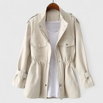 Claudette | Elegante double-breasted jas met ceintuur