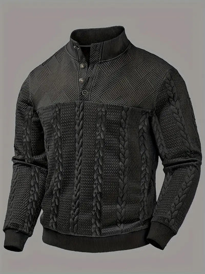 Heere | Lange Mouw Henley Trui Met Strepen