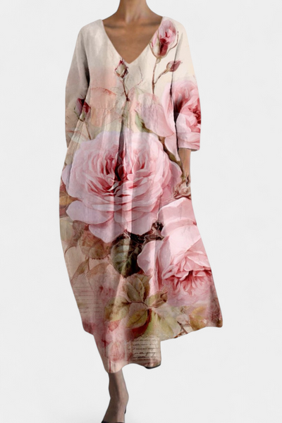 Claire | Comfortabele jurk met elegante V-hals