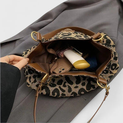 Valérie | Grote tas met elegante luipaardprint