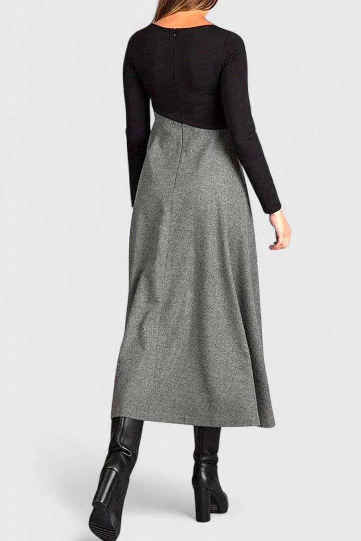 Maëlle | Elegante maxi-jurk met lange mouwen