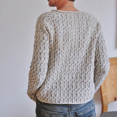 Sophie | Grijze trui met boothals