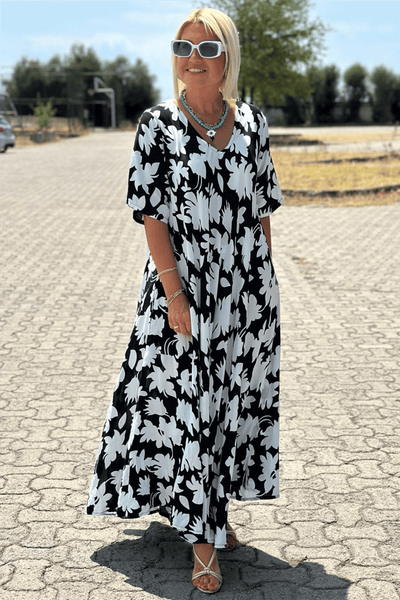 Renée | Elegante jurk met flatterende V-hals en soepele taille