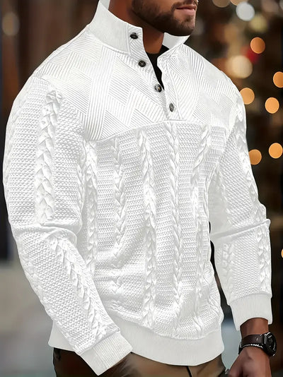 Heere | Lange Mouw Henley Trui Met Strepen
