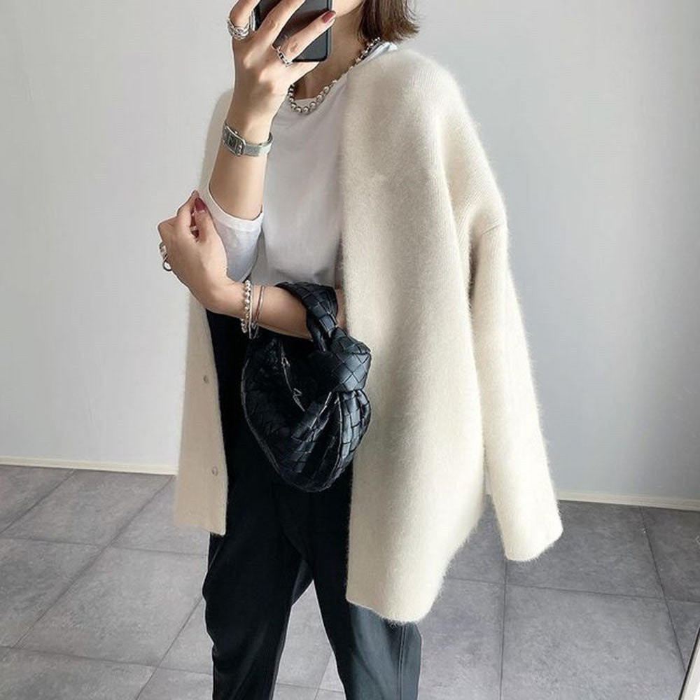 Geneviève | Lange cardigan van zachte wol