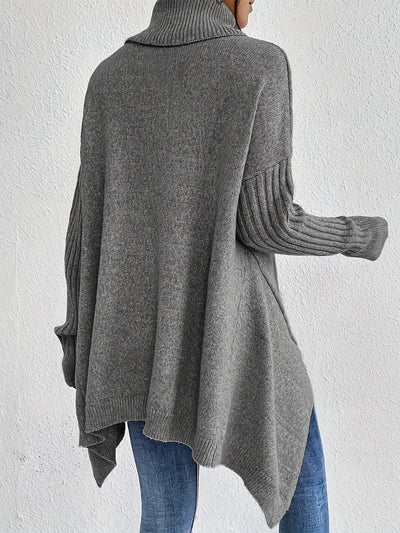 Amélie | Hoge hals trui met asymmetrische pasvorm