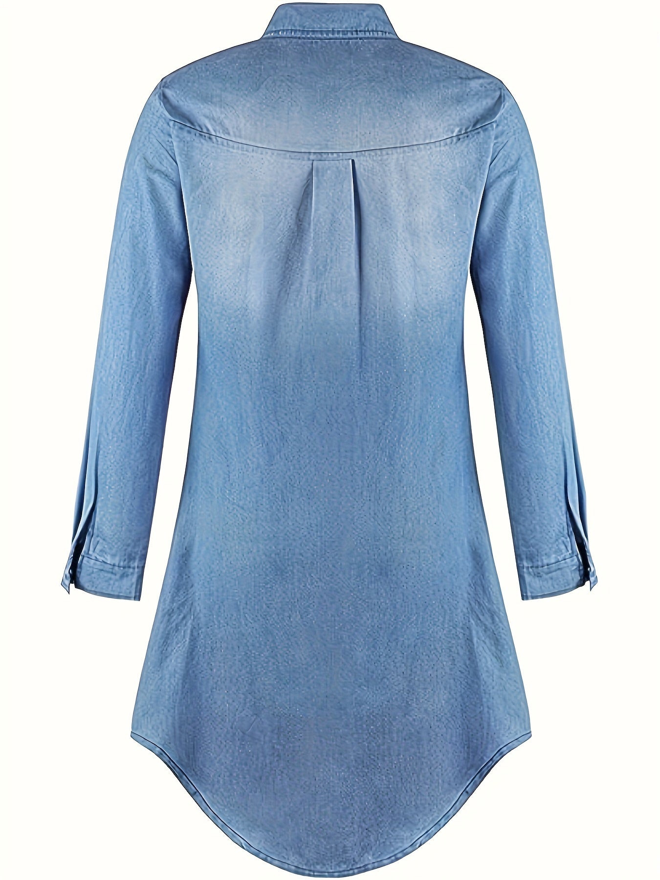 Tess | Denim Midi jurk met Knoopsluiting