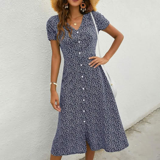 Nadine | Bloemenprint Zomerjurk