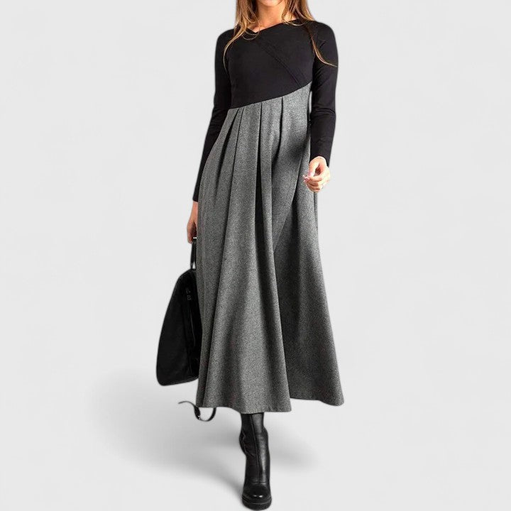 Maëlle | Elegante maxi-jurk met lange mouwen