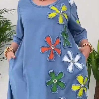 Lysanne | Casual jurk met ronde hals en tijdloze eenvoud