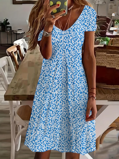 Marise | Zomerjurk met bloemenprint en elegante V-hals