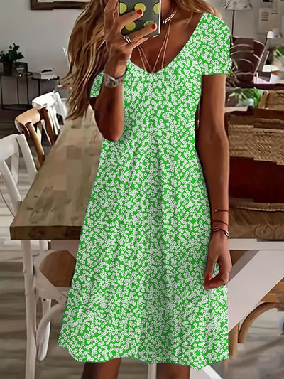 Marise | Zomerjurk met bloemenprint en elegante V-hals