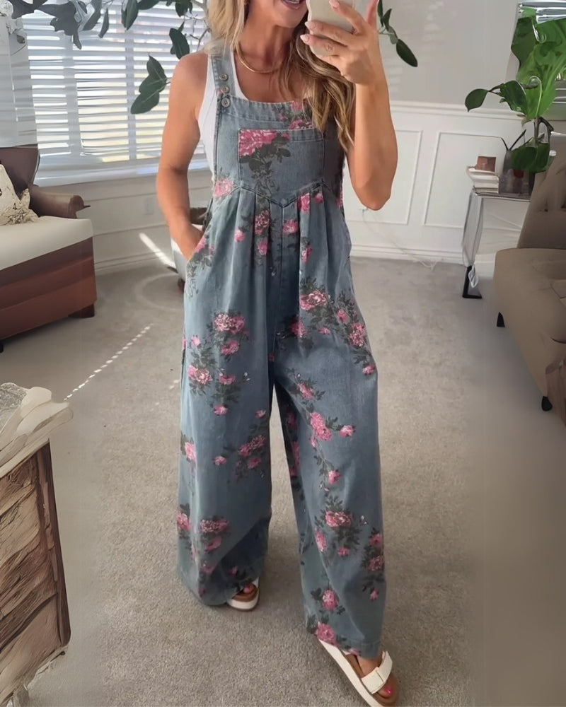 Sanne | Denim salopette met speelse details