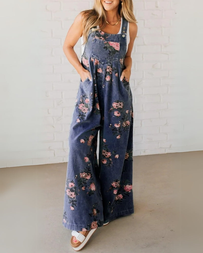 Sanne | Denim salopette met speelse details