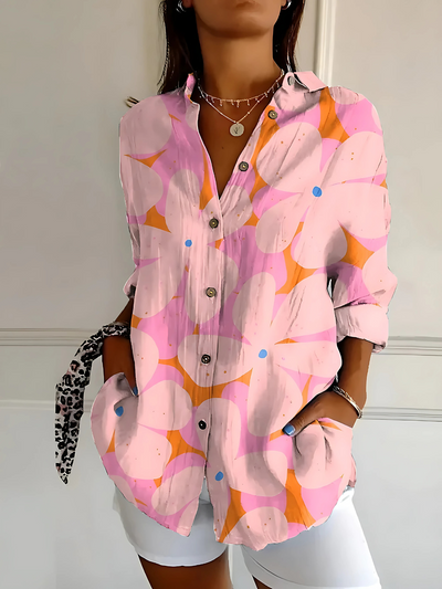 Anneline | Katoenen blouse met levendig bloemenmotief