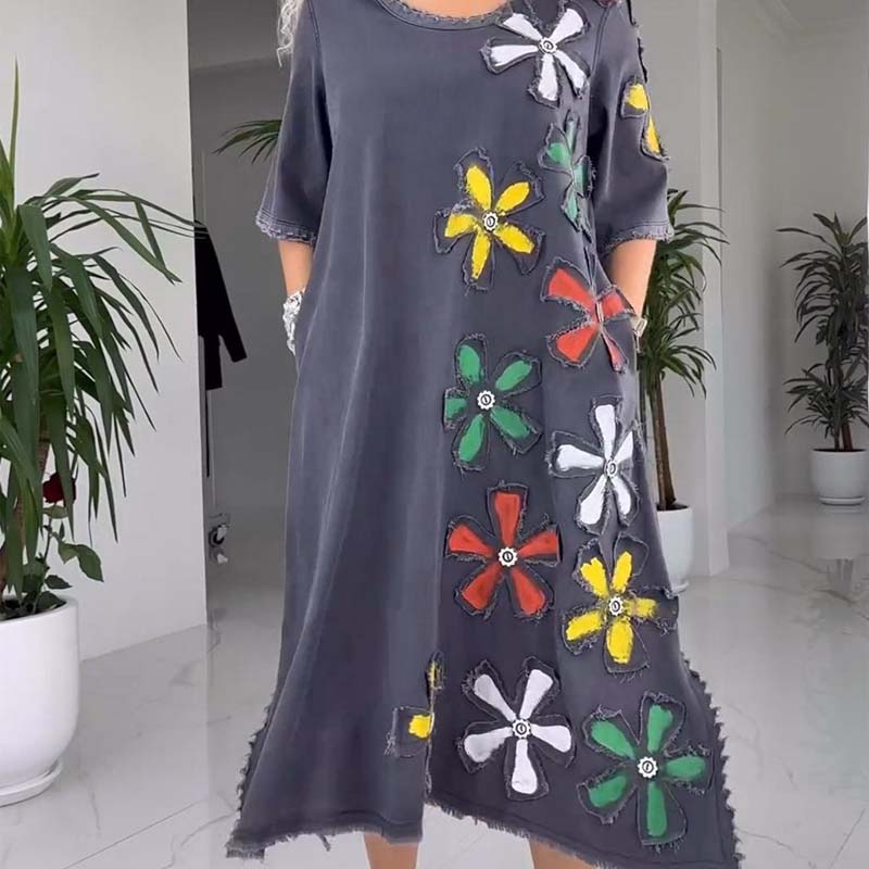 Lysanne | Casual jurk met ronde hals en tijdloze eenvoud