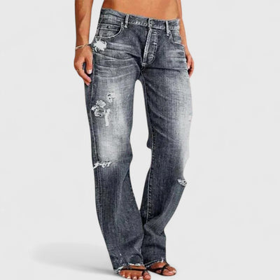 Fabienne | Wijde jeans met zachte stretch en lage taille