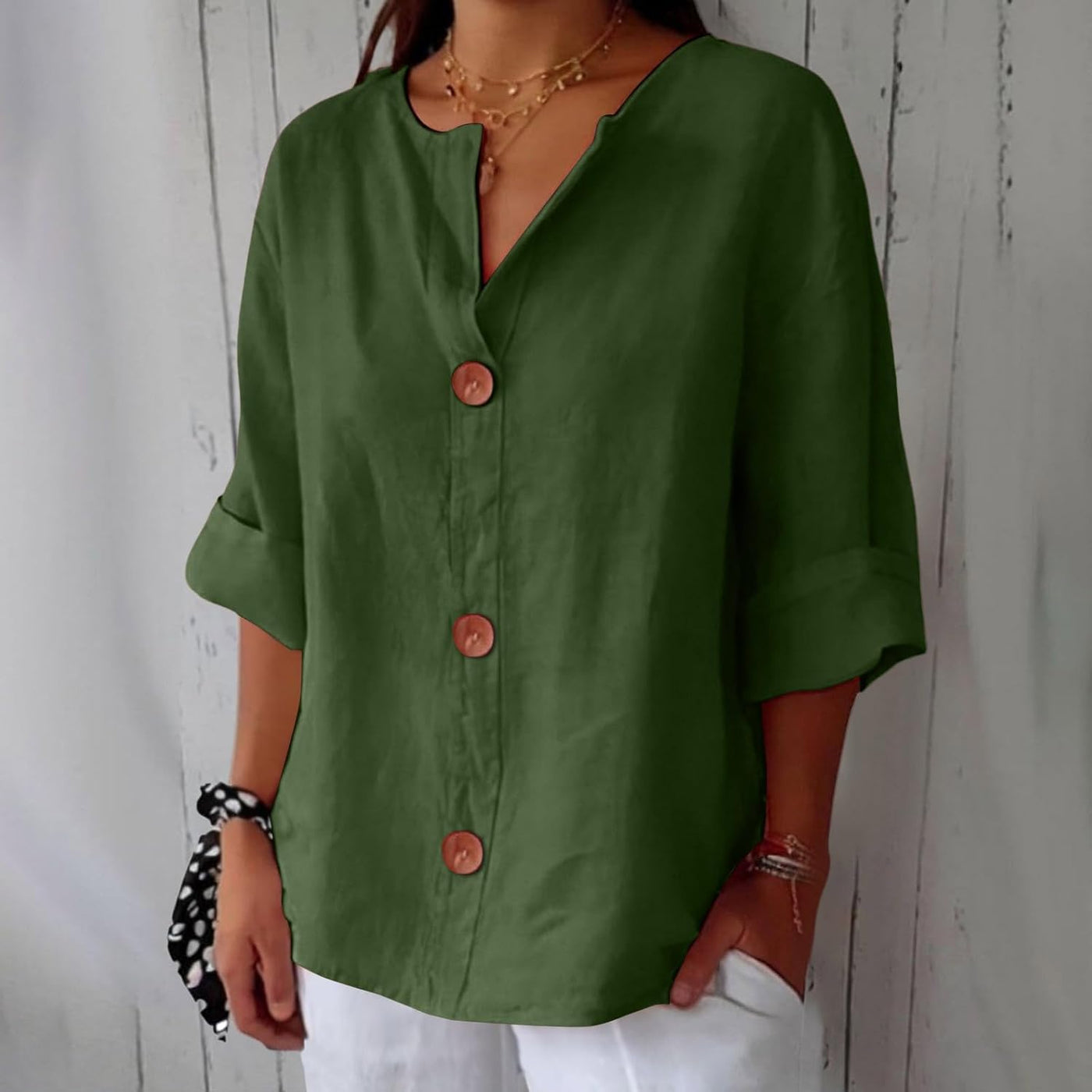 Marjolaine | Linnen blouse met kustgevoel en natuurlijke elegantie