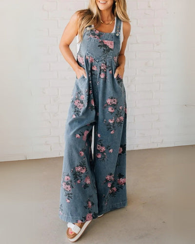 Sanne | Denim salopette met speelse details