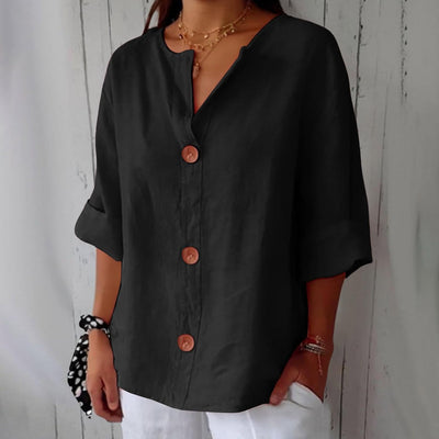 Marjolaine | Linnen blouse met kustgevoel en natuurlijke elegantie