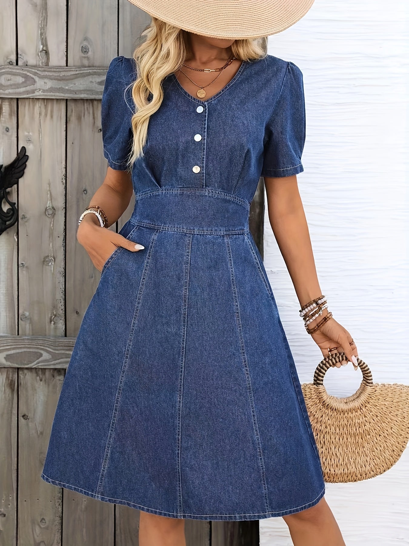 Anouk | Elegante Denim Jurk
