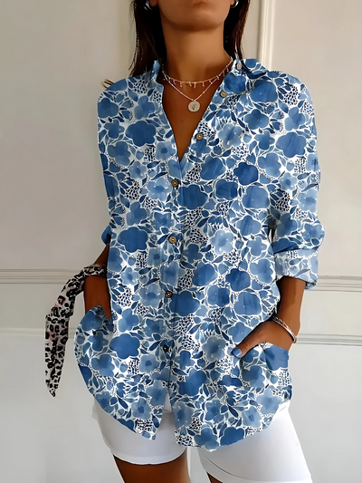 Anneline | Katoenen blouse met levendig bloemenmotief