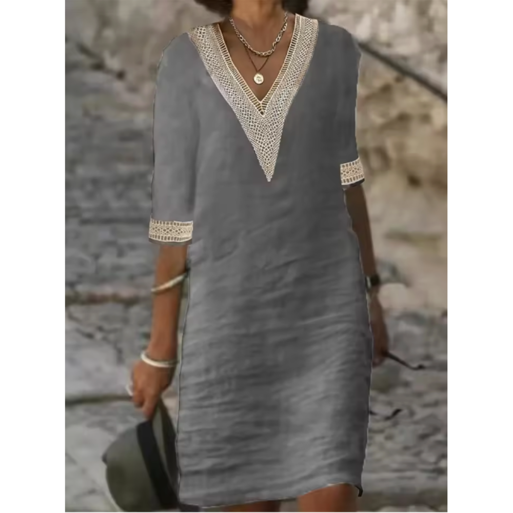 Aveline | Witte jurk met kanten details