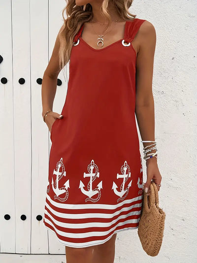 Noelle™ – Zomerjurk met Anker Print