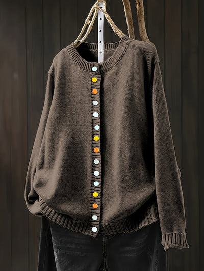 Françoise | Comfortabele cardigan met decoratieve knopen