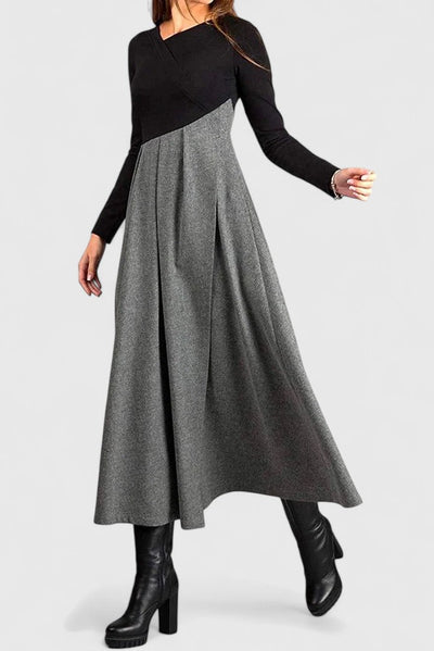 Maëlle | Elegante maxi-jurk met lange mouwen