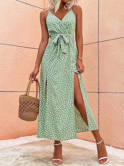 Alexia | Boho Jurk Met V-hals En Stippen