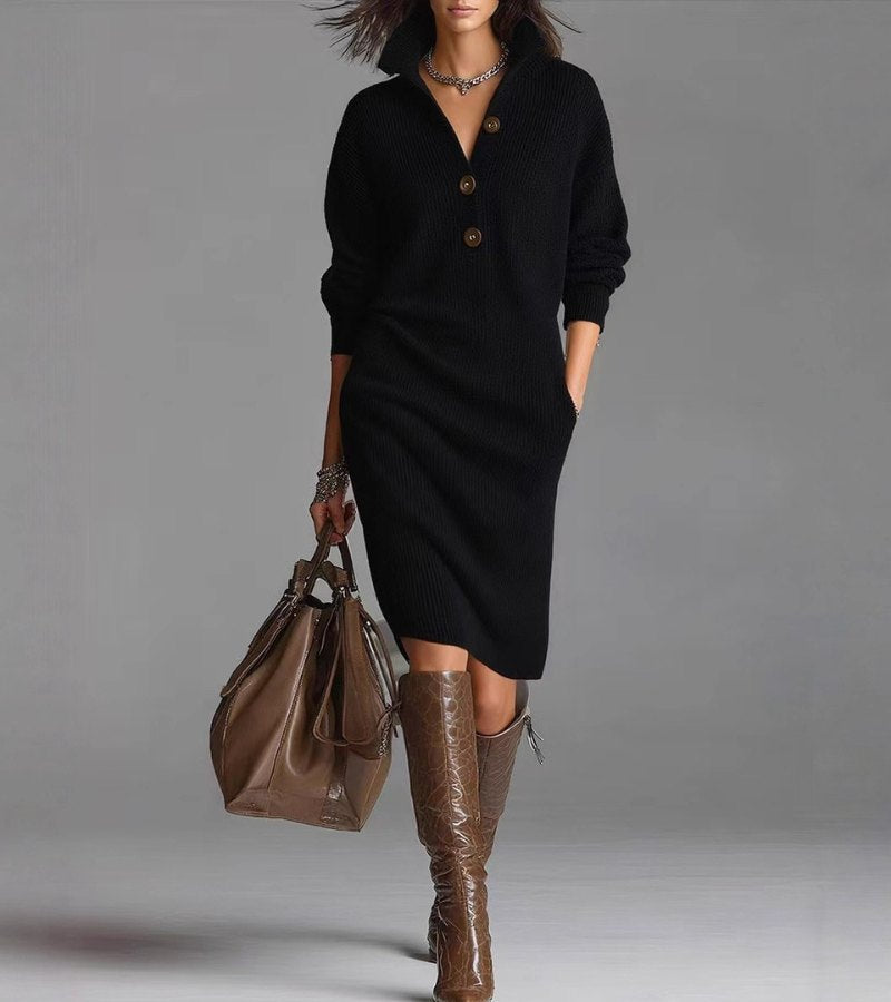 Carmen | Warme gebreide jurk, elegant en comfortabel