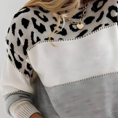 Charlene | Casual trui met luipaardprint