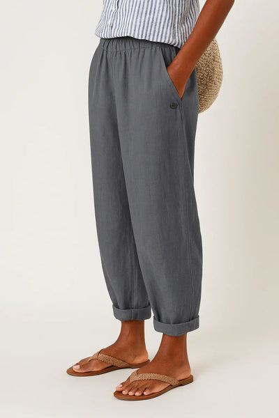 Isaline | Luchtige rechte broek met elastische tailleband