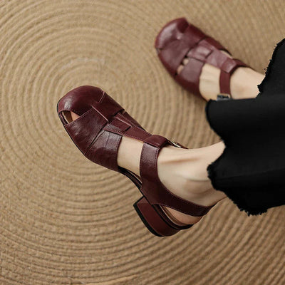 Coralia | Sandalen met dikke hak