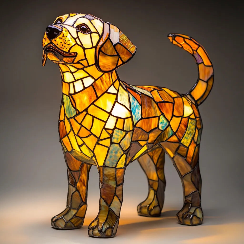 Lichtgevende Hond | Handgemaakte Lamp die Harten Laat Stralen